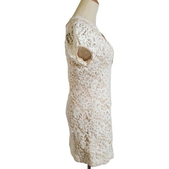 Bebe White Lace Bodycon Mini Dress - Picture 2 of 7